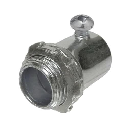 [RACO_HUB-2003] Raco Conector de 3/4" (19 mm) para Pared Delgada con Tornillo.