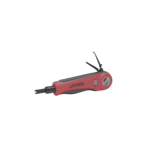 [URREA_SYS-309] Urrea Ponchadora de Impacto con Cuchillas Tipo 66, 88 y 110, incluye gancho y extractor de cable.