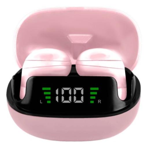 [PERFECTCHOICE_PC-117063] Perfect Choice Audífonos Inalámbricos Perfect Choice TWS Mini Tiny Beats con Indicador de Carga Color Rosa