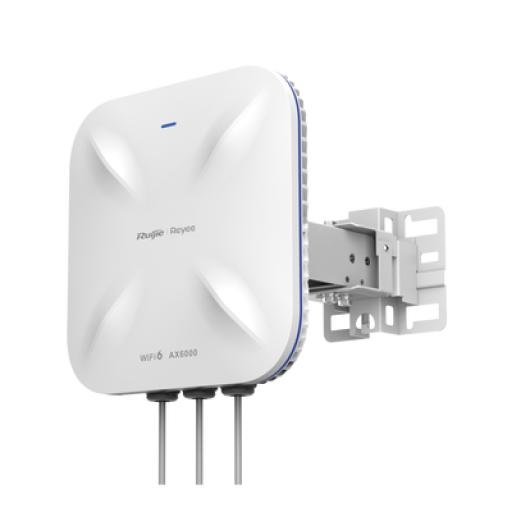 [RUIJIE_RG-RAP6260(H)-D] RUIJIE Punto de Acceso Wi-Fi 6 Industrial para Exterior Sectorial 5.95 Gbps, MU-MIMO 4x4, Filtros Anti Interferencia y Auto Optimización con IA, puerto eth 2.5G y SFP