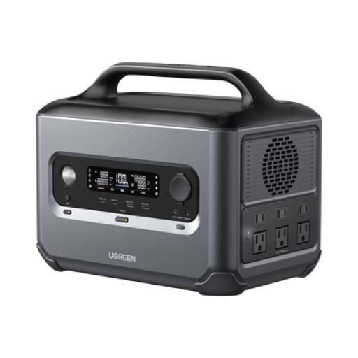 [UGREEN_15053] Ugreen  Estación de Energía Portátil 1200W (1024Wh) / 6 AC 1200 W / 2 USB-C 100W / 2 USB-A 22.5 W / 1 Toma de Encendedor / 2 Salidas CC5521 / Compatibilidad: BMS/UPS/WIFI/Bluetooth/APP / 10 años de Vida Util.
