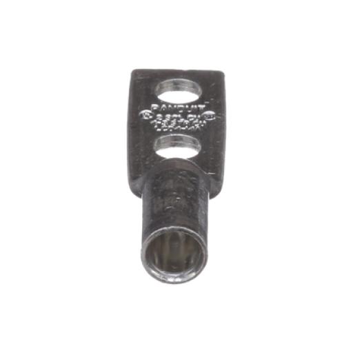 [PANDUIT_LCD4-14A-L] Panduit Terminal doble Ojillo de 1/4" para Cable 4 AWG STR, Ángulo Recto, Espacio entre Orificios 16mm.