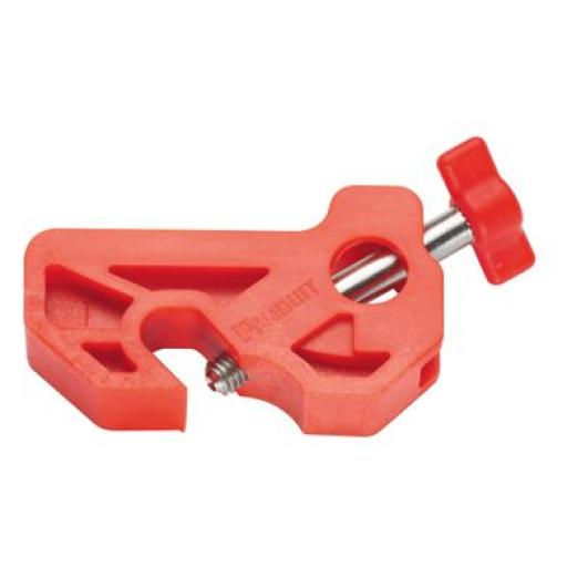 [PANDUIT_PSL-MCBNT] Panduit Bloqueador de Interruptor Termomagnético LOTO, tipo Riel DIN o Mini Interruptor. Color  rojo