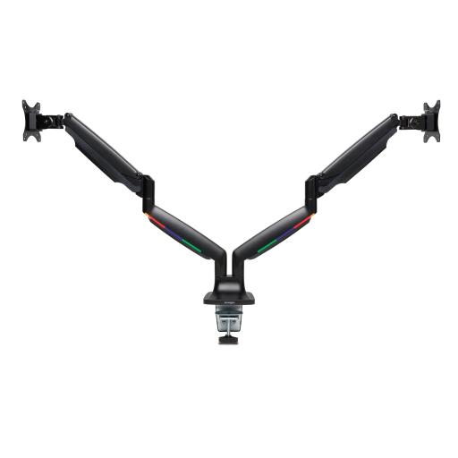 [ACCO_K59601WW] Acco SMARTFIT ONE-TOUCH HEIGHT AJUSTABLE DUAL MONITOR ARM NEGRO