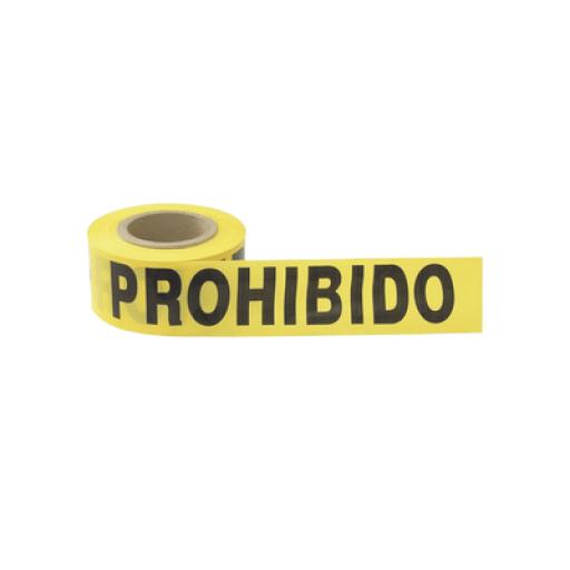 [SURTEK_SYS-137299] Surtek Cinta para barricada "PROHIBIDO EL PASO" de 100 m y ancho de 3".