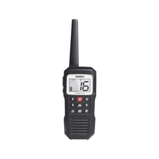 [UNIDEN_ATLANTIS155] Uniden Radio Marino Portátil VHF, flotante y sumergible, Rx: 156.050-163.275MHz Tx: 156.025-157.425MHz, cumple con los canales marinos Internacionales, de EUA y Canadá