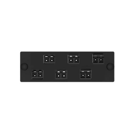 [PANDUIT_FAP6WABLDLCZ] Panduit Placa Acopladora de Fibra Optica FAP, Con 6 Conectores LC Duplex (12 Fibras), Para Fibra Multimodo OM3/OM4, Color Negro