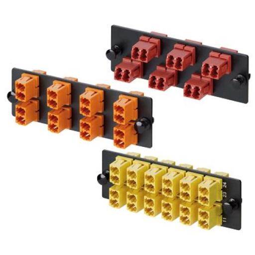 [PANDUIT_FAP6WABLDLCZ] Panduit Placa Acopladora de Fibra Optica FAP, Con 6 Conectores LC Duplex (12 Fibras), Para Fibra Multimodo OM3/OM4, Color Negro