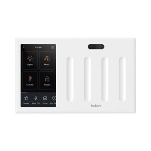 [BRILLIANT_BHA120USWH4C] BRILLIANT Control touch desde su pantalla en pared, compatible con 4 cargas para controlar iluminación.