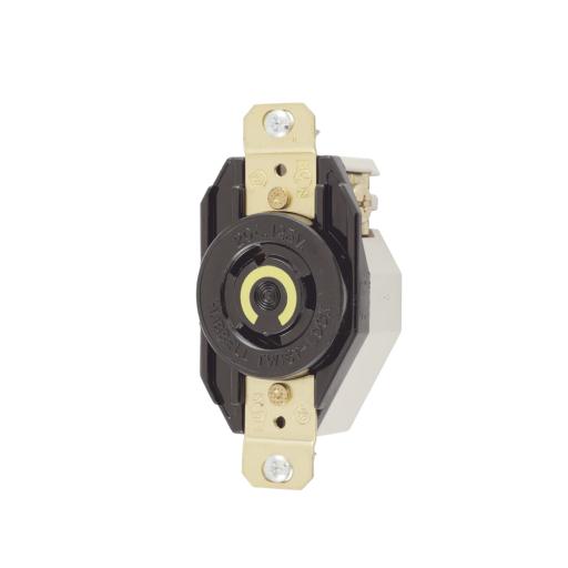 [HUBBELL_HUB-HBL2310] Hubbell Receptáculo de Media Vuelta Industrial para Empotrar de 20 A 125 V CA 2 Polos 3 Hilos (Nema L5-20R).