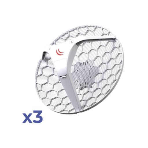 [MIKROTIK_RBLHG5KIT] Mikrotik Paquete 3 (LHG 5) Cliente y PtP en 5 GHz 802.11 a/n, Antena Integrada de 24.5dBi, Hasta 316mW de Potencia.