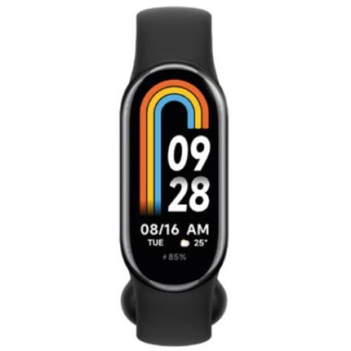 [XIAOMI_MI BAND 8 NEGRO] Xiaomi Band 8 Xiaomi Smart Pantalla AMOLED 1.62" Bluetooth Resolución 192x490 Resistente al Agua Color Negro