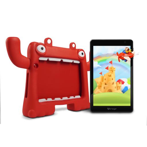 [VORAGO_PAD-8-KIDS-RD] Vorago Tablet Vorago PAD-8-KIDS 8" Quadcore 64GB Ram 4GB 2MP/5MP Android 13 Funda Roja