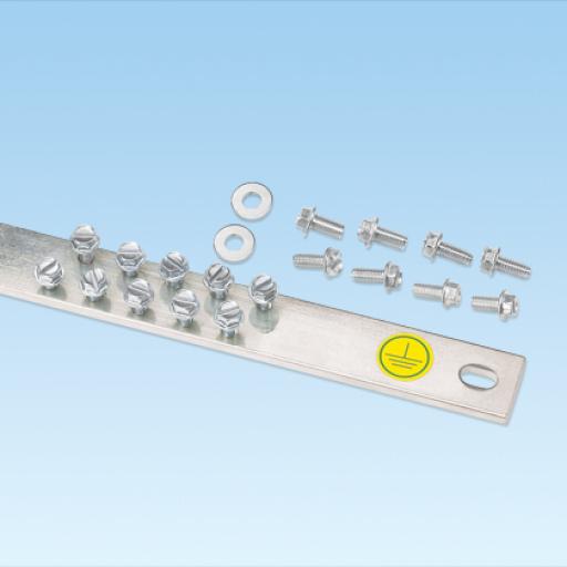 [PANDUIT_RGRB19CN] Panduit Barra de Conexión a Tierra, Para Rack de 19", Con 20 Orificios Para Conexión Rápida de Equipos, Incluye 20 Tornillos # 12-24 x 1/2" Instalados