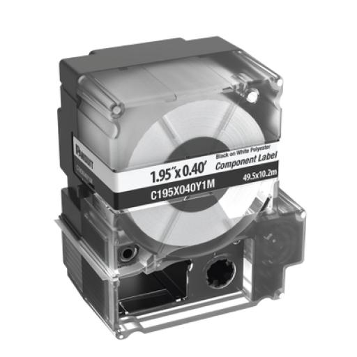 [PANDUIT_C195X040Y1M] Panduit Casete de 125 Etiquetas no Adhesivas, Para Placas de Pared Face Plate, Identificación de 1 Puerto, Color Blanco