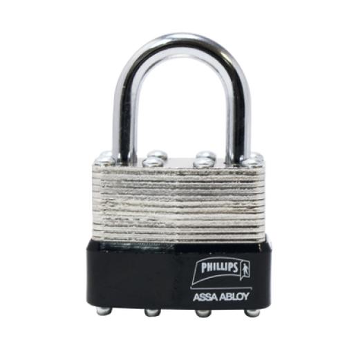 [PHILLIPS-ASSAABLOY_MX2499] PHILLIPS-ASSA ABLOY Candado Laminado 40 /  Llave Master con 4 Pernos de Combinación /Posee Doble Cerrojo para brindar Mayor Seguridad.