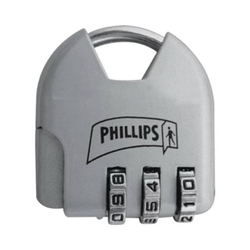 [PHILLIPS-ASSAABLOY_MX2326] PHILLIPS-ASSA ABLOY Candado de Combinación Ajustable / No Requiere Llave / Color Natural.