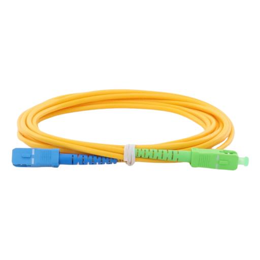 [LINKEDPROBYEPCOM_LPSM3SCUSCAS3] LINKEDPRO BY EPCOM Jumper de Fibra Óptica Monomodo SC/UPC-SC/APC Simplex, color amarillo, 3 metros, 3 mm