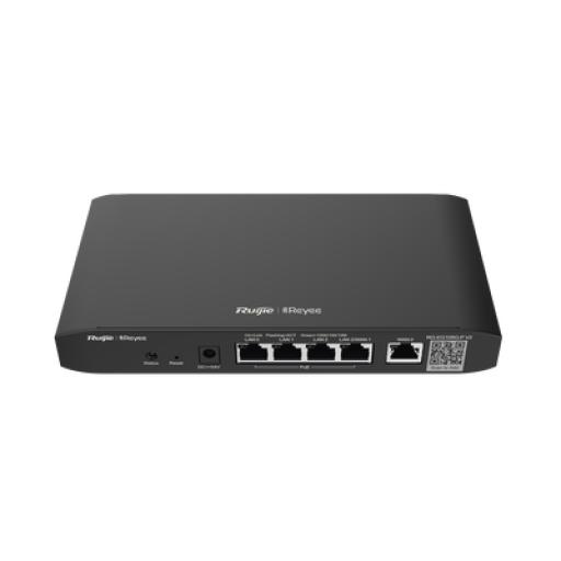 [RUIJIE_RG-EG105G-P-V2] RUIJIE Router administrable cloud con POE+ 54w, 3 puertos LAN gigabit, 1 Puerto WAN gigabit y 1 puerto LAN/WAN gigabit configurable, hasta 100 clientes con desempeño de 600 Mbps asimétricos