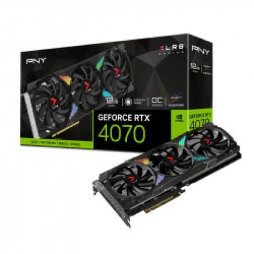 [PNY_VCG407012TFXXPB1-O] Tarjeta de video PNY GeForce RTX4070 12GB OC XLR8 VERTO EPIC-X RGB 3F