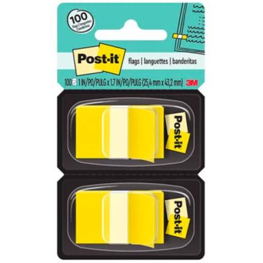 [3M_70071206018] 3M Banderitas 3M 680-YW2 amarillo estuche doble con 50 c/u. Caja c/6 estuches