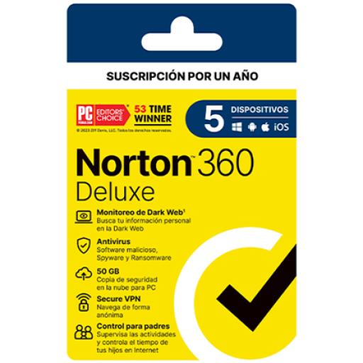 [NORTONLIFELOCK_SOFNRT1710] NortonLifeLock LICENCIA NORTON 360 DELUXE 5D 1A 21443401