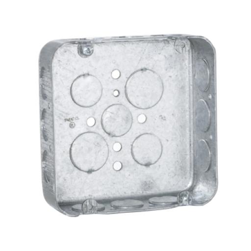 [RACO_HUB-245] Raco Caja Cuadrada  4 11/16"/ Profundidad  1 1/2"/ 15 Entradas 1/2", 2 Entradas 3/4"/ Troquelada.