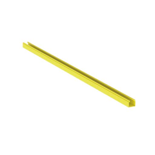 [PANDUIT_HS2X2YL6NM] Panduit Canaleta FiberRunner™ 2X2 sin Tapa, de PVC Rígido, Color Amarillo, 1.8 m de Largo