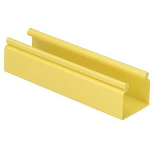 [PANDUIT_HS2X2YL6NM] Panduit Canaleta FiberRunner™ 2X2 sin Tapa, de PVC Rígido, Color Amarillo, 1.8 m de Largo