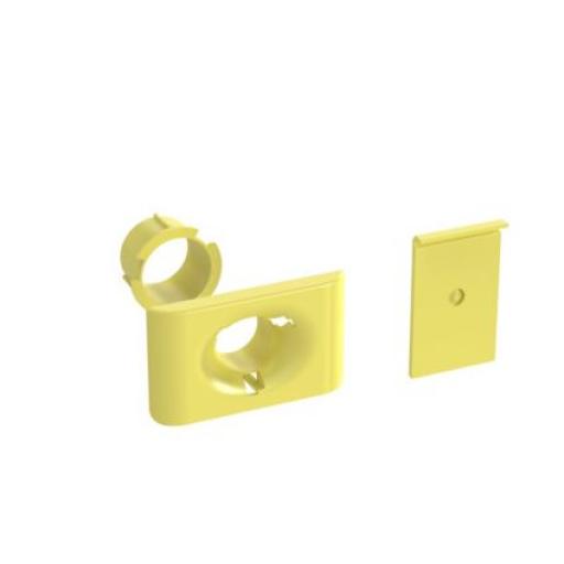 [PANDUIT_FR1.5IDELYL] Panduit Accesorio de Salida a Tubo De 1.5 in (38 mm), Para Canaletas FiberRunner 4X4, 6X4, o 12X4, Color Amarillo