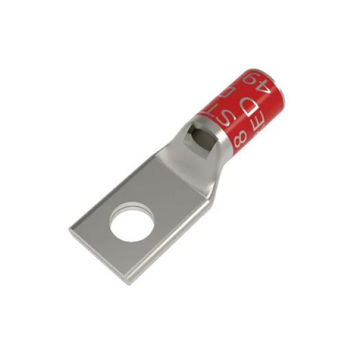[HUBBELLBURNDY_HUB-YA8CL3-BOX] HUBBELL BURNDY Zapata Terminal de Compresión BURNDY Cañón Corto para Tornillo de 3/8" y Calibre 8 AWG.