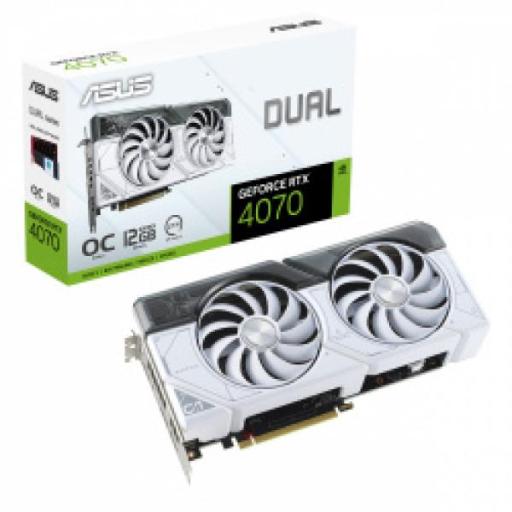 [ASUS_90YV0II1-M0AA00] Tarjeta de video ASUS Dual GeForce RTX 4070 White OC 12GB GDDR6X