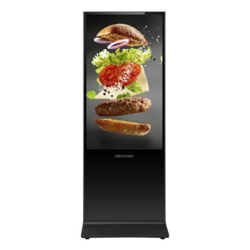 [HIKVISIONDIGITALTECHNOLOGY_DS-D6055UL-B/S(IN)] Hikvision Digital Technology Pantalla de 55" 4K para Publicidad Digital / Base para Piso (Totem) / Puertos USB / Entrada de Video HDMI y VGA /  WiFi / Altavoz Integrada
