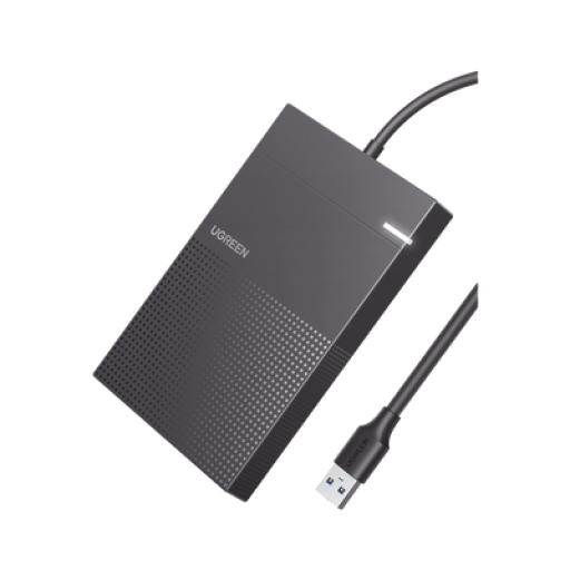 [UGREEN_30719] Ugreen Carcasa de Disco Duro 2.5'' (Enclosure) / Adecuado para HDD y SSD de 2.5” / Chip Inteligente / UASP & TRIM / Led Indicador / ABS / Hibernación Automática / Compatible con SATA I II III, HDD, SSD de hasta 6TB