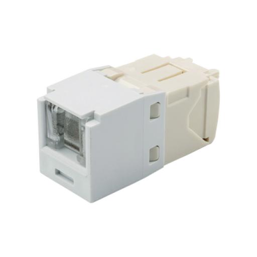 [PANDUIT_CJH688TGWH] Panduit Conector Jack RJ45 Estilo TG con Ventana, Mini-Com, Categoría 6, de 8 posiciones y 8 cables, Color Blanco