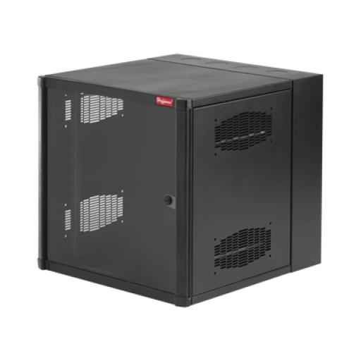 [HOFFMAN_EWMW242425] HOFFMAN Gabinete AccessPlus de Montaje en Pared de 19in, Rieles Numerados y Roscados #10-32, Puerta con Ventana de Seguridad, 600 mm de Ancho, 637 mm de Profundidad, 12 UR, Color Negro