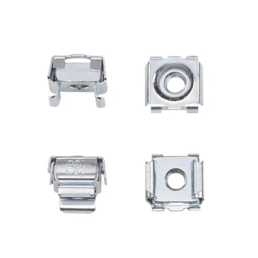 [HOFFMAN_P1032CN] HOFFMAN Kit de 20 Tuercas Enjauladas #10-32, Para Uso en Gabinetes o Racks con Rieles con Orificios Cuadrado, de Acero, Color Plateado