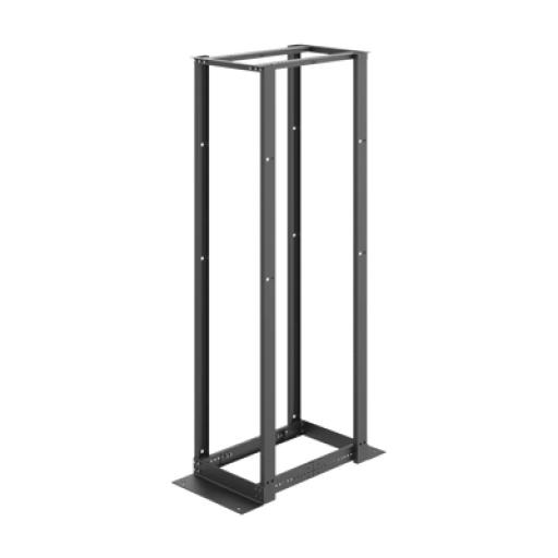 [HOFFMAN_E4DR19FM45U] HOFFMAN Rack de Cuatro Postes Estándar de 19", Rieles Numerados y Roscados #12-24, Profundidad Ajustable de 450 a 1050 mm, 45 Unidades de Rack, Color Negro
