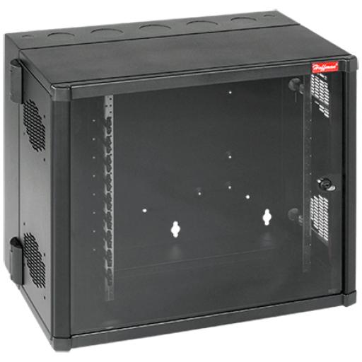 [HOFFMAN_EWMW482825] HOFFMAN Gabinete AccessPlus de Montaje en Pared de 19in, Rieles Numerados y Roscados #10-32, Puerta con Ventana de Seguridad, 700 mm de Ancho, 637 mm de Profundidad, 26 UR, Color Negro