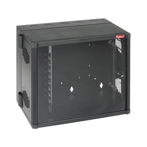 [HOFFMAN_EWMW482825] HOFFMAN Gabinete AccessPlus de Montaje en Pared de 19in, Rieles Numerados y Roscados #10-32, Puerta con Ventana de Seguridad, 700 mm de Ancho, 637 mm de Profundidad, 26 UR, Color Negro
