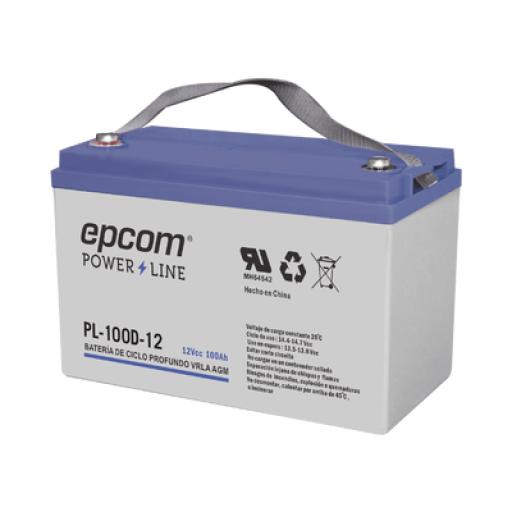 [EPCOM_PL-100-D12] Epcom Acumulador EPCOM 12V, 100Ah Tecnología VRLA AGM Ciclo Profundo para Aplicaciones Fotovoltaicas terminales tipo M6 ( HEX )