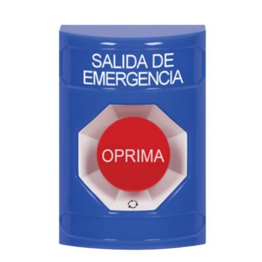 [STI_SS2405EM-EN] STI Botón de Emergencia, Texto en Español, Policarbonato Súper Resistente, Momentaneo