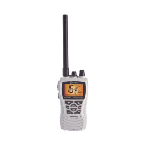 [COBRA_MRHH350WFLT] COBRA Radio portátil marino, flotante y sumergible con función de eliminación de agua de la bocina mediante vibración,  potencia de RF de 6 Watts.