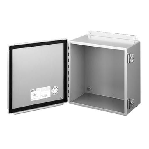 [HOFFMAN_A12108CH] HOFFMAN Gabinete de Bisagra Continua NEMA 12; IP66 de Uso en Intemperie, 305 x 254 x 203 mm, De Acero, Color Gris