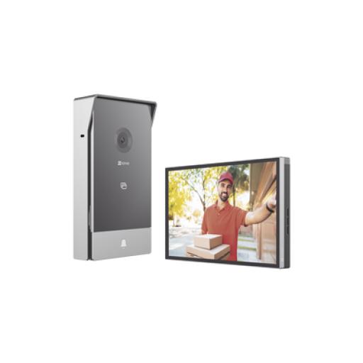 [EZVIZ_CS-HP7] EZVIZ Videoportero IP Conexión a 2 Hilos / Con Monitor Wi-Fi para Interior / Frente de Calle  IP65 Uso Exterior Protegido / Cámara 3 Megapíxel / Llamada a la App / Apertura remota  / Soporta 2 Puertas / Ranura para MicroSD
