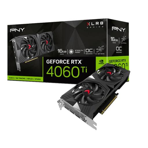 [PNY_VCG4060T16DFXPB1-O] Tarjeta de video PNY NVIDIA GeForce RTX 4060 Ti 16GB XLR8 Gaming VERTO