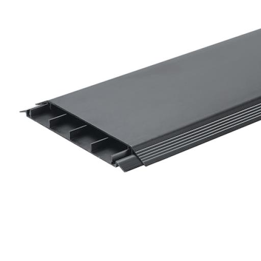 [PANDUIT_AFR4BCBL6] Panduit Canaleta de Piso de 4 Vías, Material PVC Rígido, 6 ft de largo, 176 mm de Ancho, Color Negro 