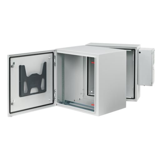 [HOFFMAN_PTHS242430G4A] HOFFMAN Gabinete Industrial ProTek de Puerta Sólida, Protección NEMA Tipo 4/12/4X; IP66; IK10, Abatible, Fabricado en Acero, 12 UR, Color Gris Claro