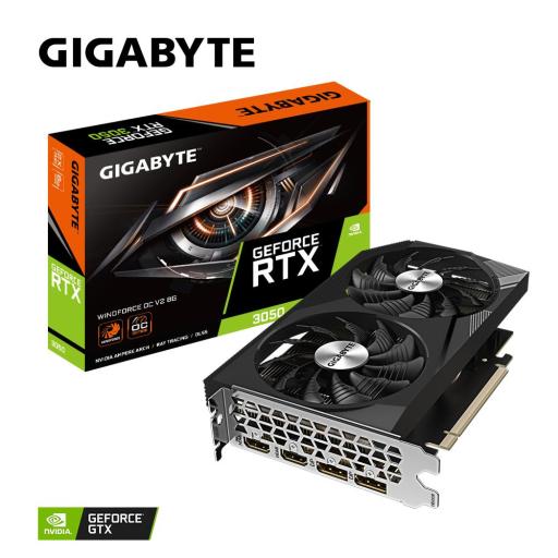 [GIGABYTE_GV-N3050WF2OCV2-8GD] Tarjeta de video Gigabyte NVIDIA GeForce RTX 3050 WINDFORCE OC V2 8GB