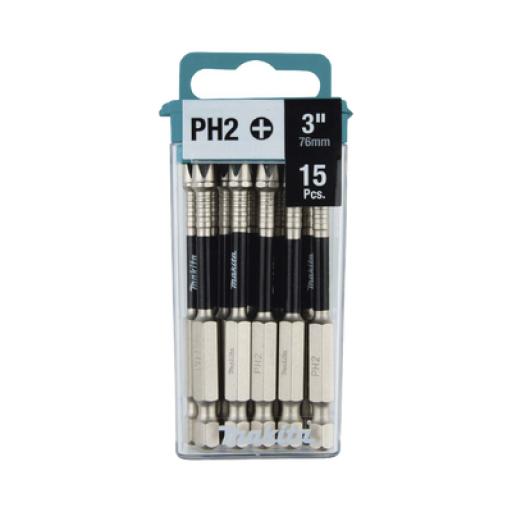 [MAKITA_T-05321] Makita Broca Reforzada de 3" Phillips #2 Impact XPS®, Paq. c/15 piezas